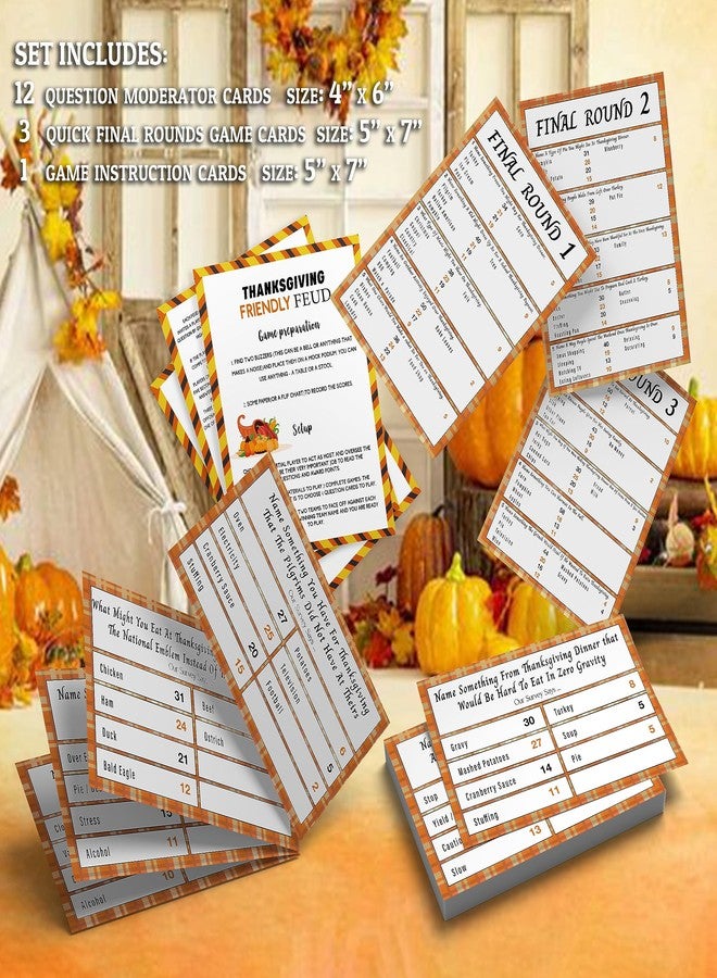 GNATV Thanksgiving Friendly Feud Game, Family Feud Game, Family Game Night, Trivia Quiz, Thanksgiving Trivia Game, Games for Family, Office, Class, Group, Fun Feud for Family -GC02 - Image 3